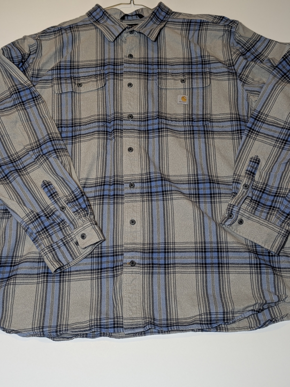 Carhartt Men's Flannel Plaid Long Sleeve Button Up Shirt 3XLT